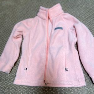 Girls Columbia pink fleece jacket size xxs (4-5t) EUC